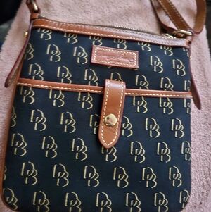 Dooney & Bourke Brown Leather Signature  Crossbody Bag